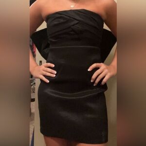 Black, strapless dress-worn once for Homecoming Dance